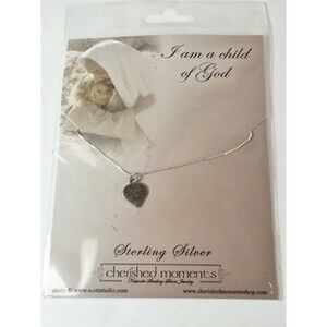 Cherished Moments I Am Child Of God Sterling Silver Chain Plated Heart Necklace